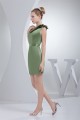 Sleeveless One-Shoulder Falbala Satin Short/Mini Bridesmaid Dresses 02010365