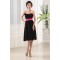 A-Line Soft Strapless Chiffon Short Black Bridesmaid Dresses 02010373