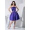 Strapless Satin Pleats Knee-Length Sleeveless Bridesmaid Dresses 02010378