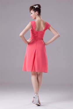 Sweetheart Chiffon Knee-Length Short Bridesmaid Dresses 02010380
