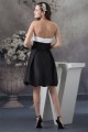 A-Line Knee-Length Strapless Sleeveless Black White Bridesmaid Dresses 02010387 A-Line Knee-Length Strapless Sleeveless Black White Bridesmaid Dresses 02010387