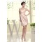 V-Neck Beading Elastic Woven Satin Sheath/Column Short Bridesmaid Dresses 02010392