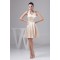 Beautiful Knee-Length Halter Silk like Satin Pleats Bridesmaid Dresses 02010403