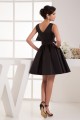 A-Line Handmade Flowers Short/Mini Sleeveless Short Black Bridesmaid Dresses 02010411 A-Line Handmade Flowers Short/Mini Sleeveless Short Black Bridesmaid Dresses 02010411