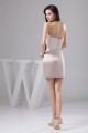 Handmade Flowers Strapless Sheath/Column Short Bridesmaid Dresses 02010414