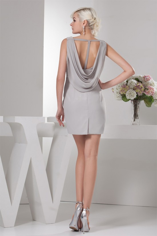 Pleats Chiffon Straps Sheath/Column Short Bridesmaid Dresses 02010419 Pleats Chiffon Straps Sheath/Column Short Bridesmaid Dresses 02010419