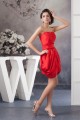 Ruffles Sleeveless Sweetheart Short Red Bridesmaid Dresses 02010420