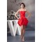 Ruffles Sleeveless Sweetheart Short Red Bridesmaid Dresses 02010420