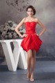 Ruffles Sleeveless Sweetheart Short Red Bridesmaid Dresses 02010420