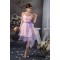 Ruffles Scoop Sleeveless Knee-Length Short Pink Bridesmaid Dresses 02010422