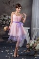 Ruffles Scoop Sleeveless Knee-Length Short Pink Bridesmaid Dresses 02010422