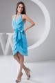 Sheath/Column Sleeveless Beading Knee-Length Short Blue Bridesmaid Dresses 02010423