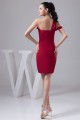 Sheath/Column Sleeveless Chiffon One-Shoulder Short Bridesmaid Dresses 02010424 Sheath/Column Sleeveless Chiffon One-Shoulder Short Bridesmaid Dresses 02010424