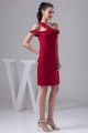 Sheath/Column Sleeveless Chiffon One-Shoulder Short Bridesmaid Dresses 02010424 Sheath/Column Sleeveless Chiffon One-Shoulder Short Bridesmaid Dresses 02010424