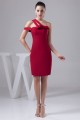 Sheath/Column Sleeveless Chiffon One-Shoulder Short Bridesmaid Dresses 02010424