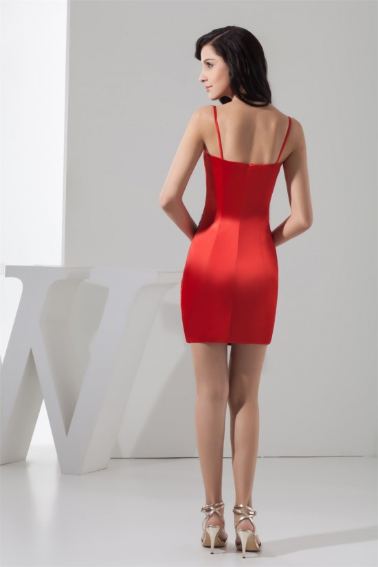 Silk like Satin Short/Mini Spaghetti Straps Short Bridesmaid Dresses 02010430 Silk like Satin Short/Mini Spaghetti Straps Short Bridesmaid Dresses 02010430