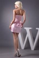 Sleeveless Handmade Flowers Short/Mini Pink Bridesmaid Dresses 02010436