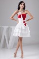 Strapless A-Line Handmade Flowers Taffeta Short Bridesmaid Dresses 02010442