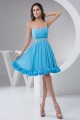 A-Line Sweetheart Beaded Short Blue Chiffon Bridesmaid Dresses 02010444 A-Line Sweetheart Beaded Short Blue Chiffon Bridesmaid Dresses 02010444