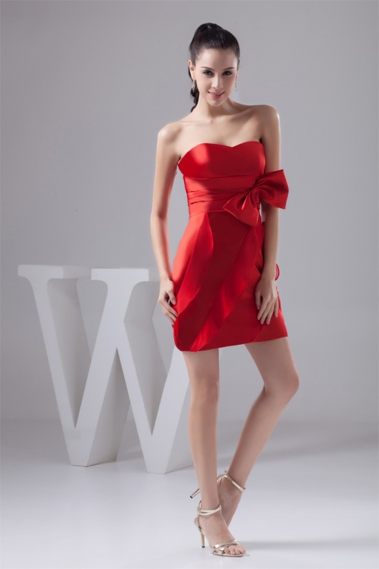 Sweetheart Short/Mini Red Bridesmaid Dresses 02010445