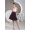 A-Line Sweetheart Criss Cross Knee-Length Short Satin Bridesmaid Dresses 02010450