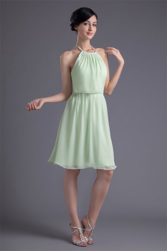 A-Line Chiffon Ruffles Halter Short Bridesmaid Dresses 02010451 A-Line Chiffon Ruffles Halter Short Bridesmaid Dresses 02010451