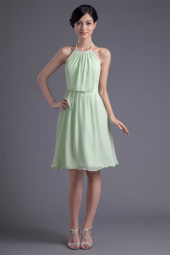A-Line Chiffon Ruffles Halter Short Bridesmaid Dresses 02010451 A-Line Chiffon Ruffles Halter Short Bridesmaid Dresses 02010451