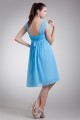 A-Line Straps Chiffon Short Blue Bridesmaid Dresses Maternity Dresses 02010458