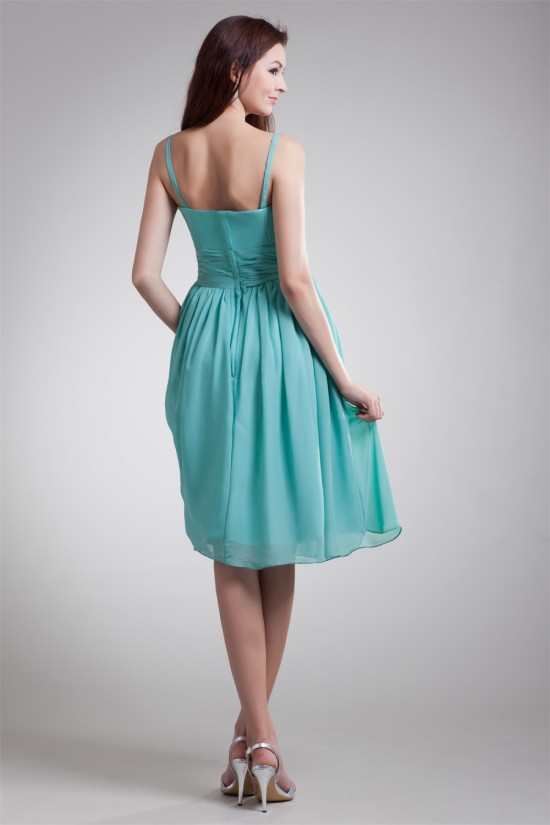 Amazing Pleats Spaghetti Straps Sleeveless A-Line Bridesmaid Dresses 02010460