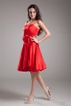 Bows Satin Sleeveless A-Line Spaghetti Straps Short Bridesmaid Dresses 02010464