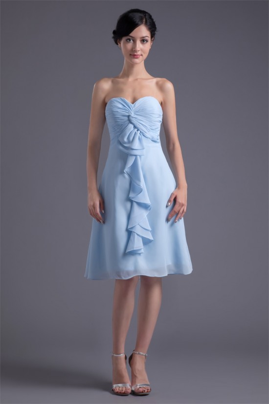 Chiffon Criss Cross Knee-Length Short Bridesmaid Dresses 02010477 Chiffon Criss Cross Knee-Length Short Bridesmaid Dresses 02010477