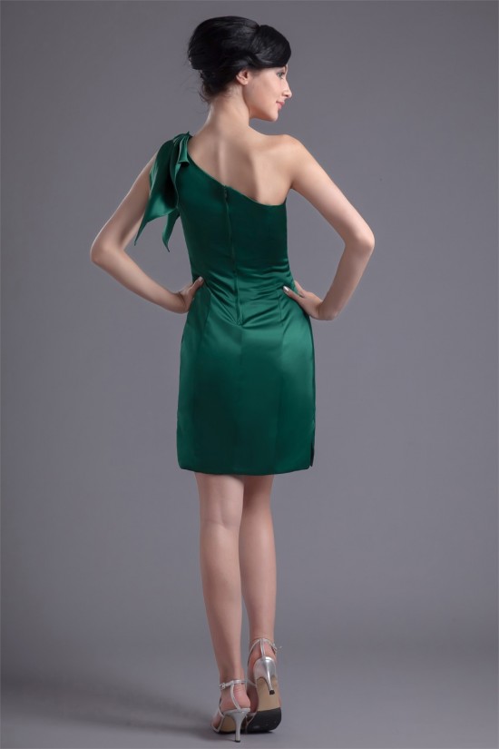 Elastic Woven Satin Short/Mini Sleeveless Short Bridesmaid Dresses 02010479