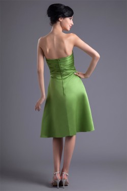 A-Line Handmade Flowers Sweetheart Knee-Length Short Bridesmaid Dresses 02010486