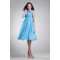 Knee-Length Chiffon Short Blue Chiffon Bridesmaid Dresses 02010490