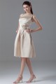 Knee-Length High-Neck A-Line Handmade Flowers Short Bridesmaid Dresses 02010491