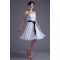 Knee-Length Strapless Sleeveless Chiffon Short White Bridesmaid Dresses 02010494