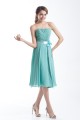 Knee-Length Strapless Sleeveless Chiffon Short Bridesmaid Dresses 02010495