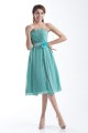 Knee-Length Strapless Sleeveless Chiffon Short Bridesmaid Dresses 02010495