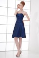 A-Line Strapless Taffeta Soft Short Blue Bridesmaid Dresses 02010497