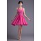 A-Line Square Short/Mini Pleats Chiffon Short Bridesmaid Dresses 02010502