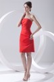 Pleats Knee-Length Satin Strapless Sleeveless Short Red Bridesmaid Dresses 02010503 Pleats Knee-Length Satin Strapless Sleeveless Short Red Bridesmaid Dresses 02010503