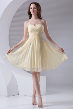 A-Line Sweetheart Knee-Length Short Chiffon Bridesmaid Dresses 02010524