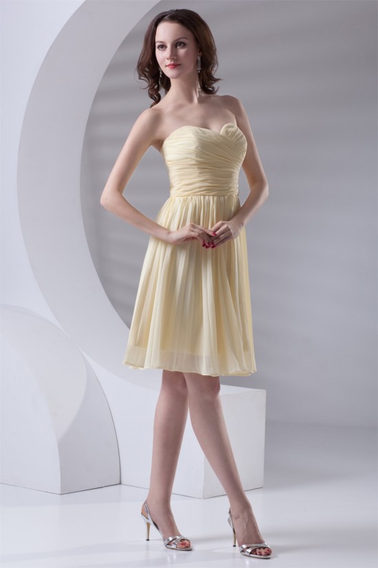 A-Line Sweetheart Knee-Length Short Chiffon Bridesmaid Dresses 02010524