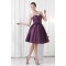 Sleeveless Handmade Flowers A-Line Knee-Length Taffeta Bridesmaid Dresses 02010525