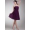 Sleeveless Strapless Knee-Length Chiffon Short Purple Bridesmaid Dresses 02010532