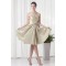 A-Line Strapless Sleeveless Taffeta Beading Knee-Length Bridesmaid Dresses 02010541