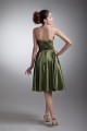 Handmade Flowers Taffeta Sleeveless Short Bridesmaid Dresses 02010544