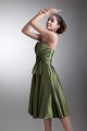 Handmade Flowers Taffeta Sleeveless Short Bridesmaid Dresses 02010544