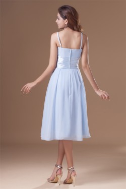 Tea Length Sleeveless A-Line Chiffon Bridesmaid Dresses 02010546