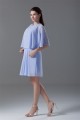 V-Neck Sheath/Column Sleeveless Knee-Length Short Bridesmaid Dresses 02010549